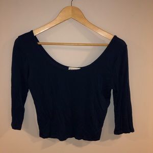 Navy blue crop top